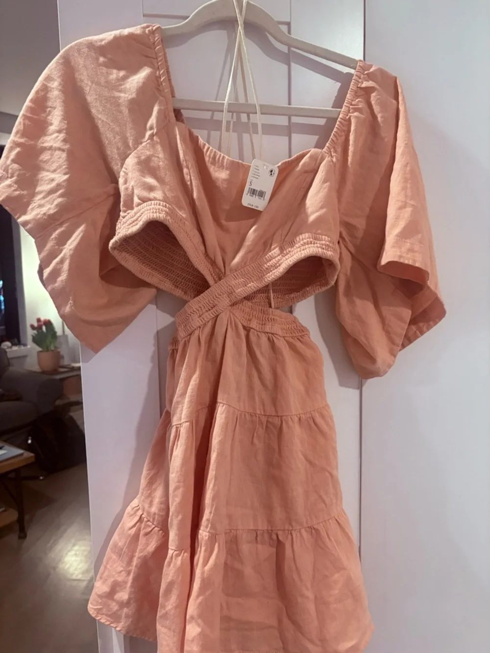 Free People Cross of Sunlight Mini Dress in Blush Pink. NWT! - Picture 8 of 8